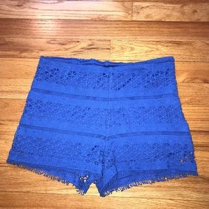 Blue Lace Shorts